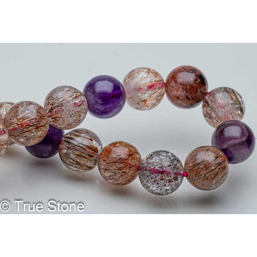 スーパーセブン ブレスレット 8.5mm-8.9mm マルチカラー メロディーストーン セイクリッドセブン レピドクロサイト ゲーサイト |  | 03