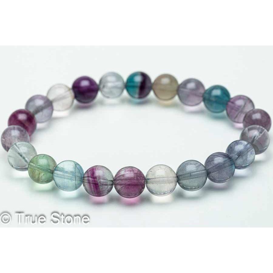 マルチカラー フローライト ブレスレット バイカラー 蛍石 ほたるいし  