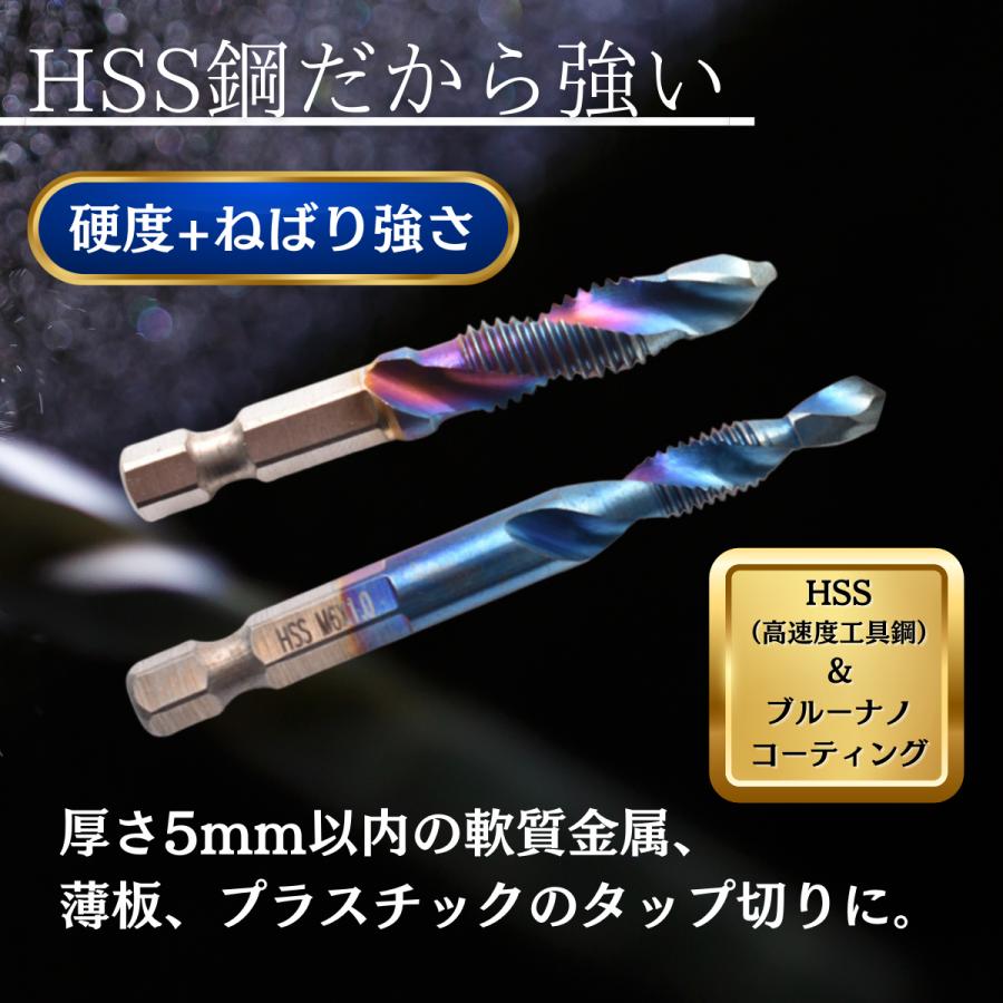 ドリルタップ ドリルビット セット m6 m4 m3 m5 m8 m10 ケース