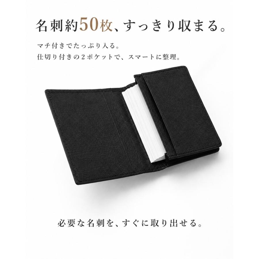 名刺入れ メンズ 本革 鑑定済み カードケース ブランド 薄型 大容量