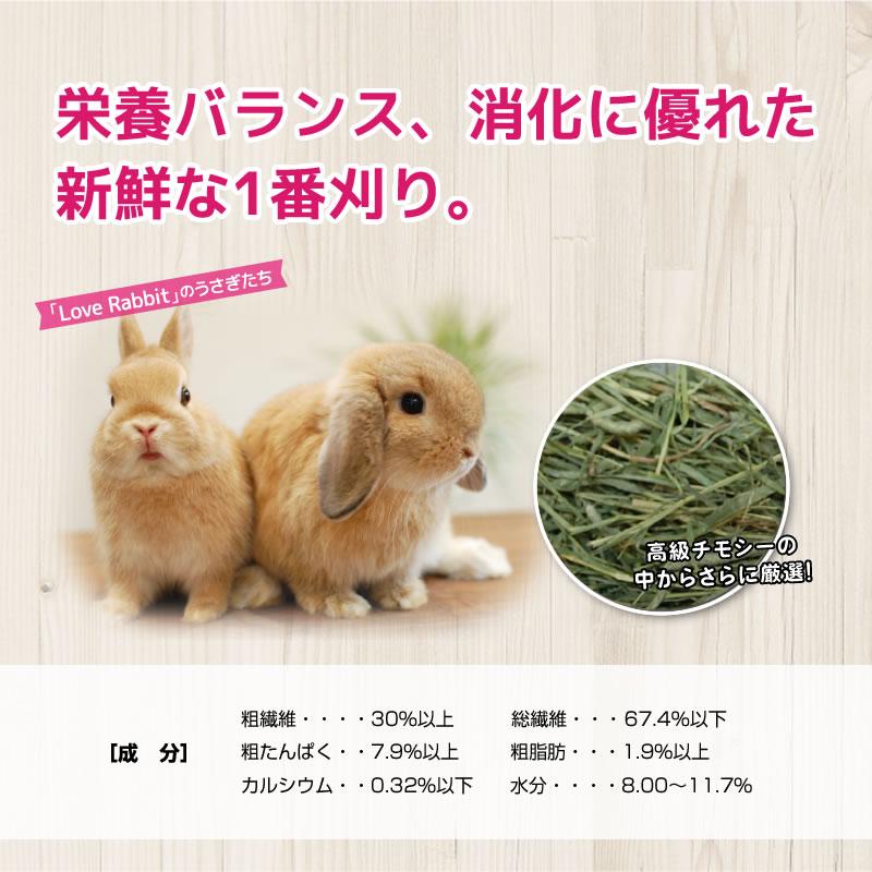 送料込み】 チモシー1番刈り 1kg (500g×2袋) うさぎ 牧草 : うさぎ専門