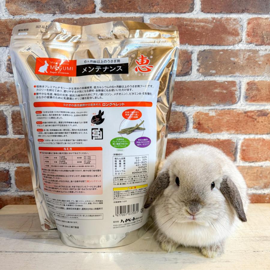 メンテナンス うさぎのペレット ハイペット 恵メンテナンス 750g ※リニューアル新発売 ※旧恵