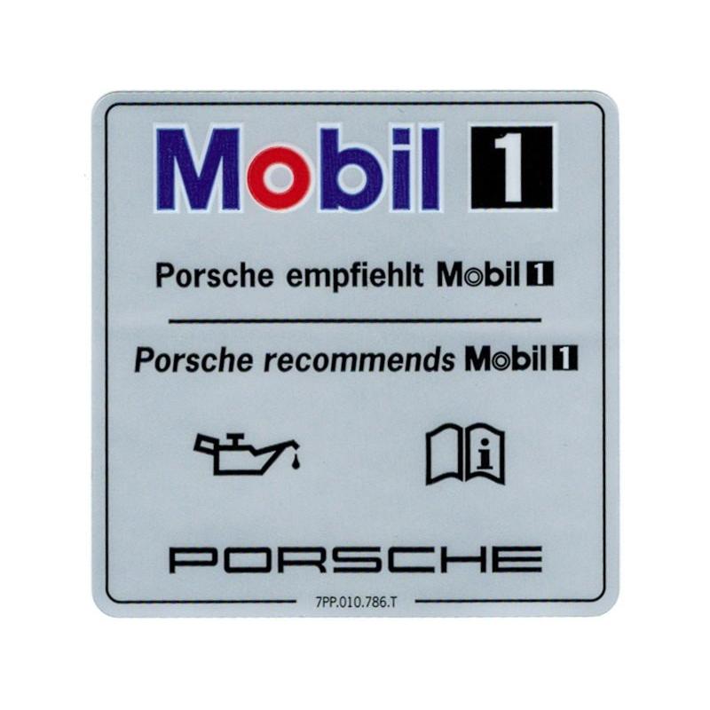 Porsche 純正 部品 ポルシェ 推奨 Mobil1 オイル・ステッカー (1枚