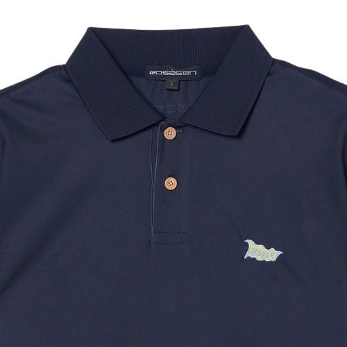 お値下げ　新品！ROSASEN ポロシャツ 青と紺のストライプ　半袖　Lサイズ ROSASEN（ROSASEN）（レディース）ゴルフウェア 吸汗 速乾 エコ