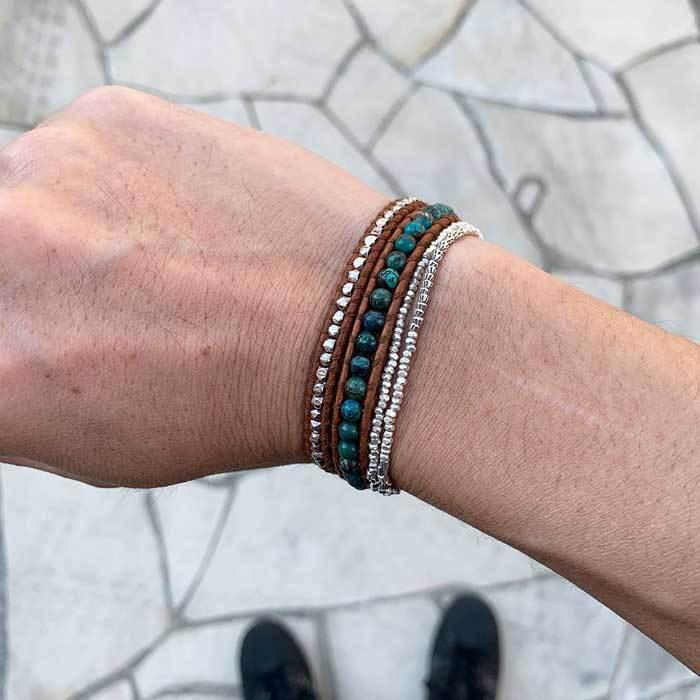 チャンルー CHAN LUU ストーンビーズ2連ブレスレット シルバー925 チャンルー CHAN LUU ストーンビーズ2連ブレスレット シルバー925