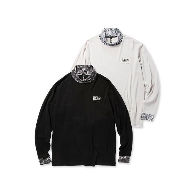 SY32 by sweet years Tシャツ 長袖 モック メンズ レディース おしゃれ ブランド ゴルフ ウェア サッカー スポーツ12513 SY32 by sweet years Tシャツ 長袖 モック メンズ レディース おしゃれ