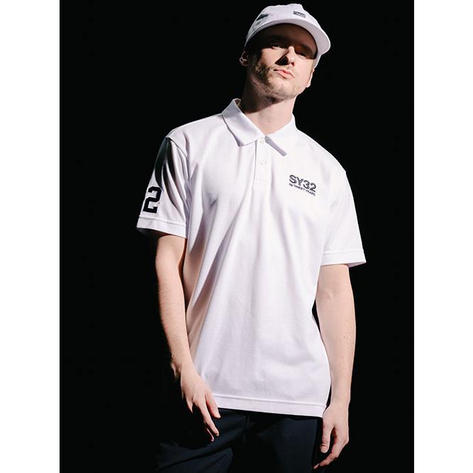 SY32 by SWEET YEARS 半袖スキッパー グラフィックポロシャツ SY32 by SWEET YEARS YEARS☆GOLF マイクロ ピケ 半袖