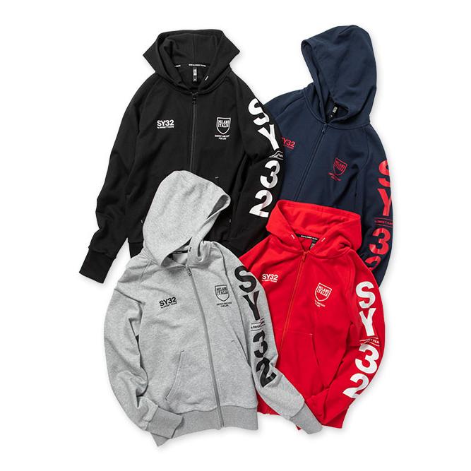 SY32 by SWEET YEARS パーカー スウェット プルオーバー ブランド おしゃれ ゴルフ サッカー スポーツ 13067 セットアップ シールド ジップ SY32 by SWEET YEARS（エスワイサーティトゥバイスィートイヤーズ