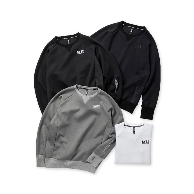 SY32 by SWEET YEARS スウェット トレーナー プルオーバー ブランド おしゃれ ゴルフ サッカー スポーツ 13073 エンボス セットアップ SY32 by SWEET YEARS（エスワイサーティトゥバイスィートイヤーズ