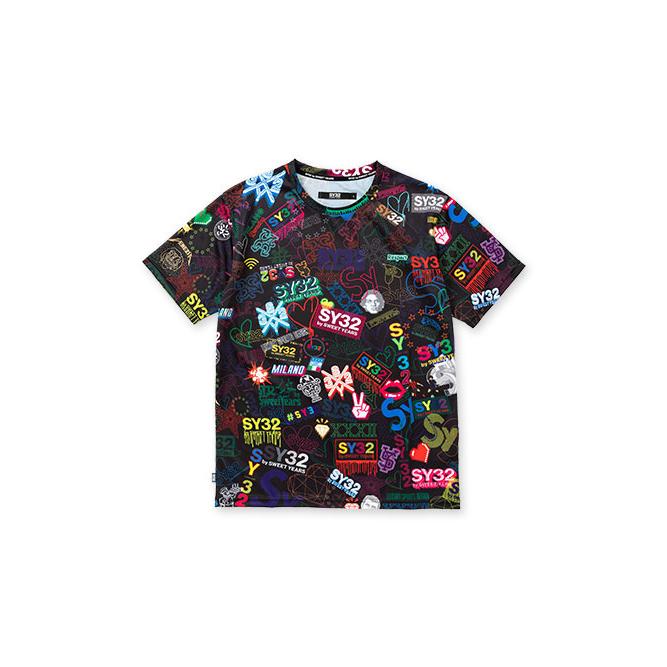SY32 by SWEET YEARS 総柄 半袖Tシャツ　メンズウェア SY32 by SWEET YEARS（エスワイサーティトゥバイスィートイヤーズ