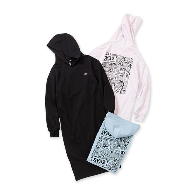 【SY32 SWEET YEARS】レディース ワンピース M ブラック総柄 SY32 SWEET YEARS】レディース ワンピース M ブラック総柄 SY32