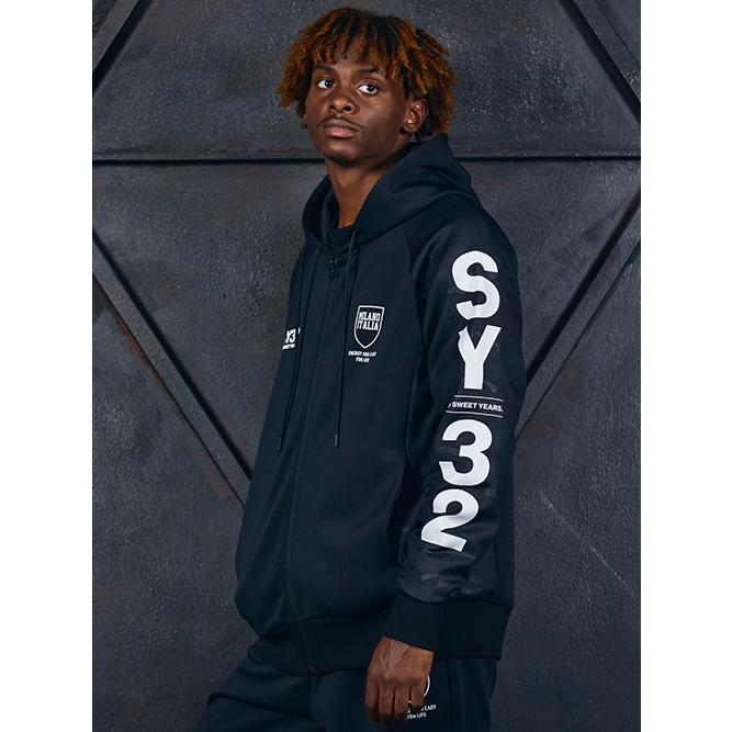 SY32 by SWEET YEARS パーカー ダンボールニットジップフーディー