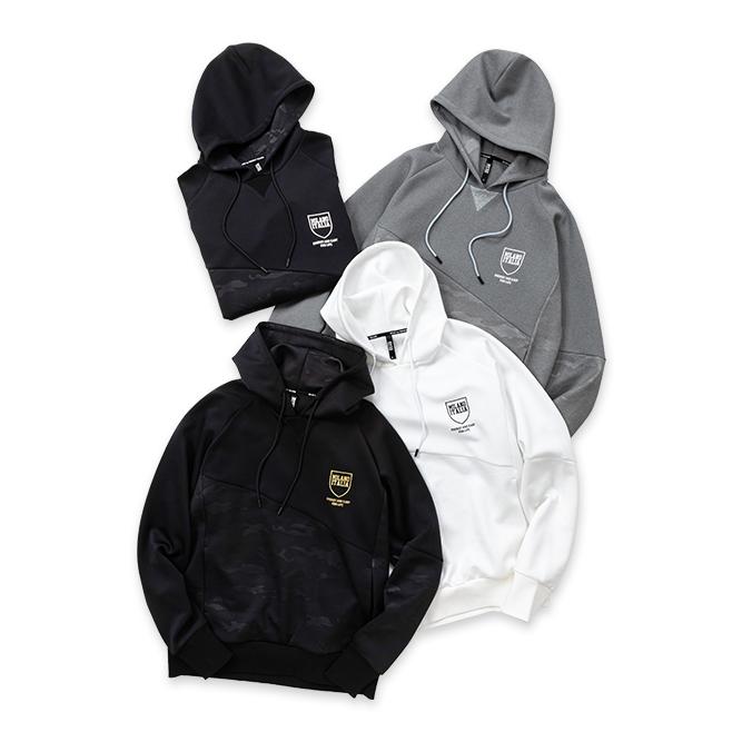 SY32 by SWEET YEARS パーカー ダンボールニットプルオーバーフーディー メンズ ブランド おしゃれ ゴルフ スポーツ セットアップ エンボスカモ 13510 SY32 by SWEET YEARS（エスワイサーティトゥバイスィートイヤーズ