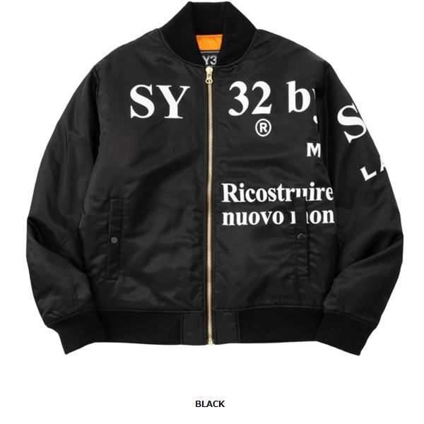 SY32 by SWEET YEARS MA-1 フライトジャケット ブラック SY32 by SWEET YEARS（エスワイサーティトゥバイスィートイヤーズ
