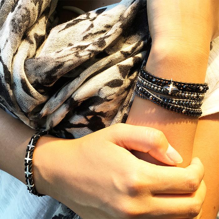 CHAN LUU チャンルー クロスモチーフ 1連ラップブレスレット メンズ 