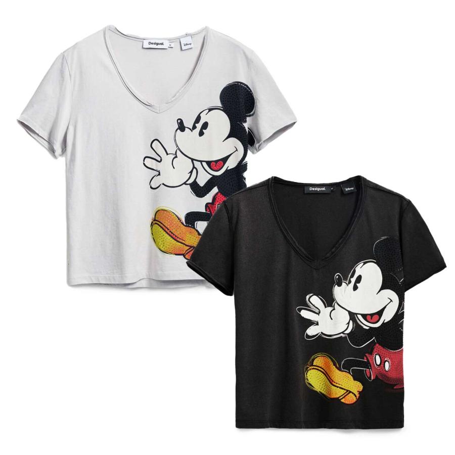 Desigual デシグアル Tシャツ レディース メンズ ユニセックス MICKEY MOUSEコラボ 25SWTKAG2000【お取り寄せ】 Desigual（デシグアル） Tシャツ レディース メンズ ユニセックス