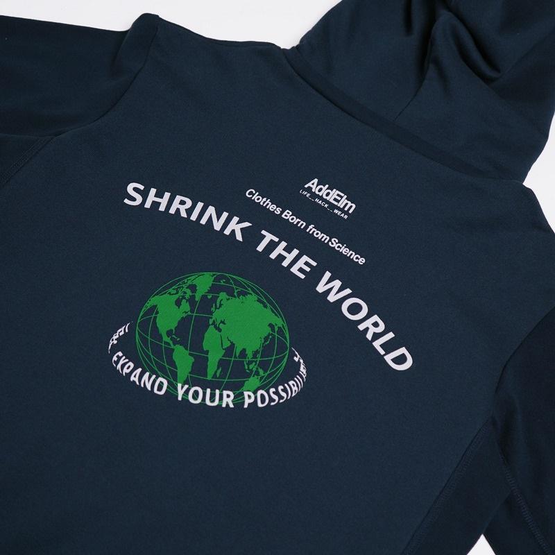 AddElm パーカー メンズ おしゃれ かっこいい ブランド 機能性 セットアップAdd2 SHRINK THE WORLD HOODIE ALWM51220【お取り寄せ】 AddElm パーカー メンズ おしゃれ かっこいい ブランド 機能性