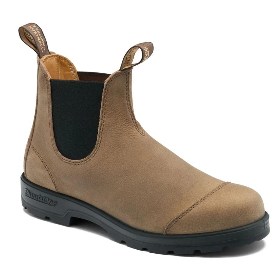 極美品 UK6 ブランドストーン ヌバックレザーサイドゴアブーツ ベージュ BLUNDSTONE（ブランドストーン） サイドゴアブーツ シューズ 革靴