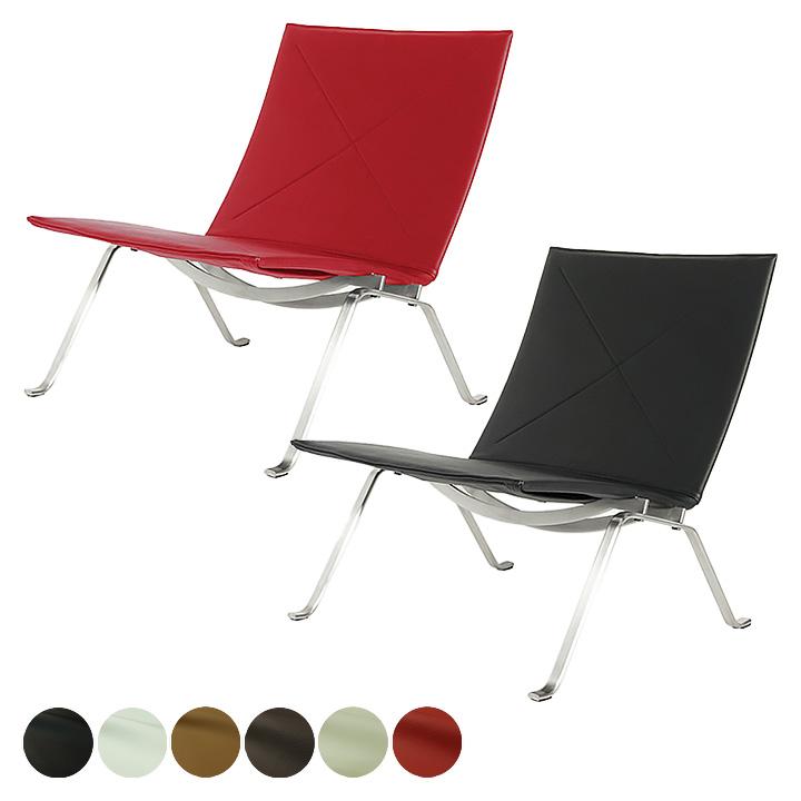 リプロダクト ポール ケアホルム PK22 ミドルシックレザー ラウンジチェア PK22 ラウンジチェア｜ポール・ケアホルム｜リプロダクト