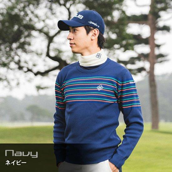 DOCUS レインボーセーター ゴルフウェア メンズ おしゃれ かっこいい DCM23A015 DOCUS（ドゥーカス） レインボーセーター ゴルフウェア メンズ