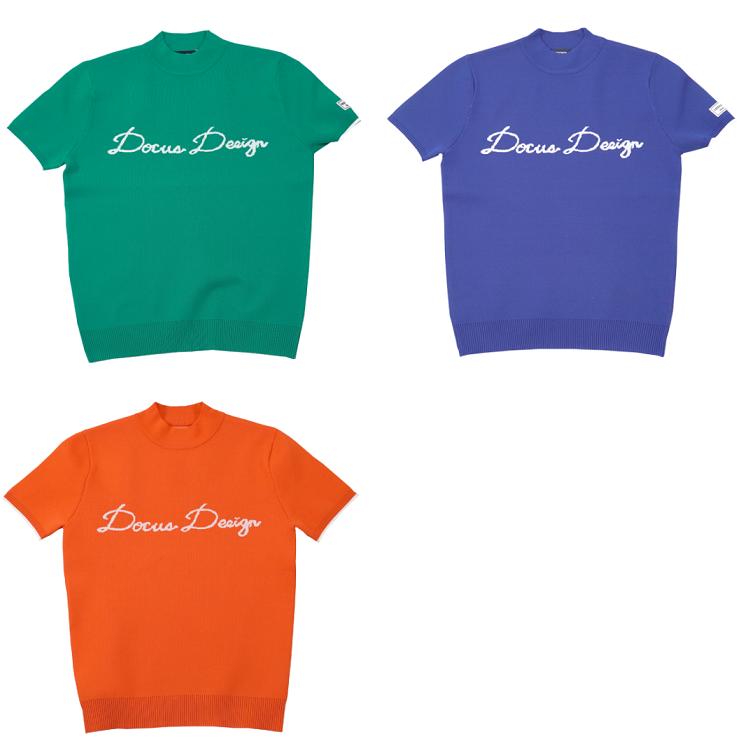 DOCUS ゴルフウェア モックセーター 半袖 メンズ おしゃれ ブランド かっこいい dcm24s005-asu お取り寄せ商品 DOCUS（ドゥーカス） ゴルフウェア モックセーター 半袖 メンズ