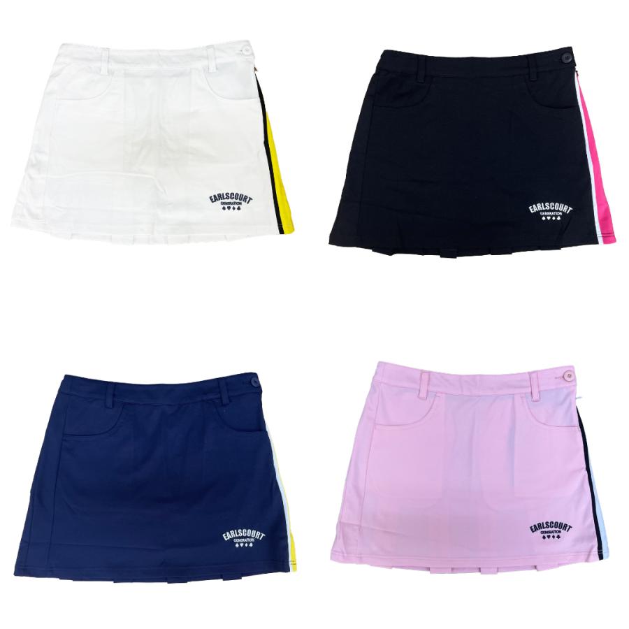 EARLSCOURT GENERATION アールズコート ゴルフウェア バックプリーツ スカート LOGO レディース おしゃれ ブランド EC-GL009 お取り寄せ商品 アールズコート（Earls Court） EARLSCOURT GENERATION ゴルフウェア