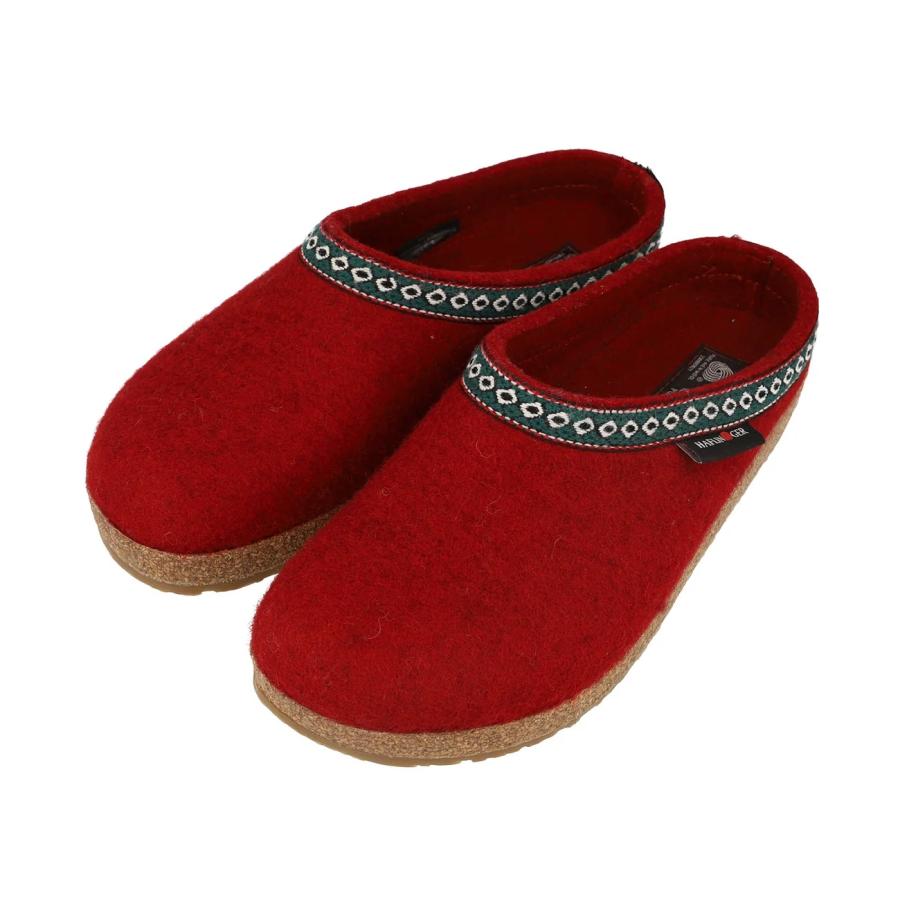 ルームサンダル ルームシューズ スリッパ おしゃれ 室内履き オフィス履き 履きやすい ハフリンガー HL71100105 レッド フランツル ルームサンダル ルームシューズ スリッパ おしゃれ 室内履き オフィス