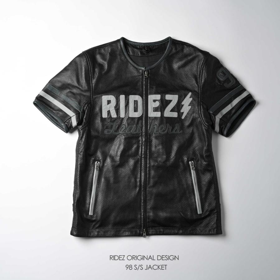 ライズ　半袖 革ジャン レディース メンズ レザー　ライダー　バイク 本革　L ライズ(ファッション) お取り寄せ RIDEZ ライズ バイク用 サマー