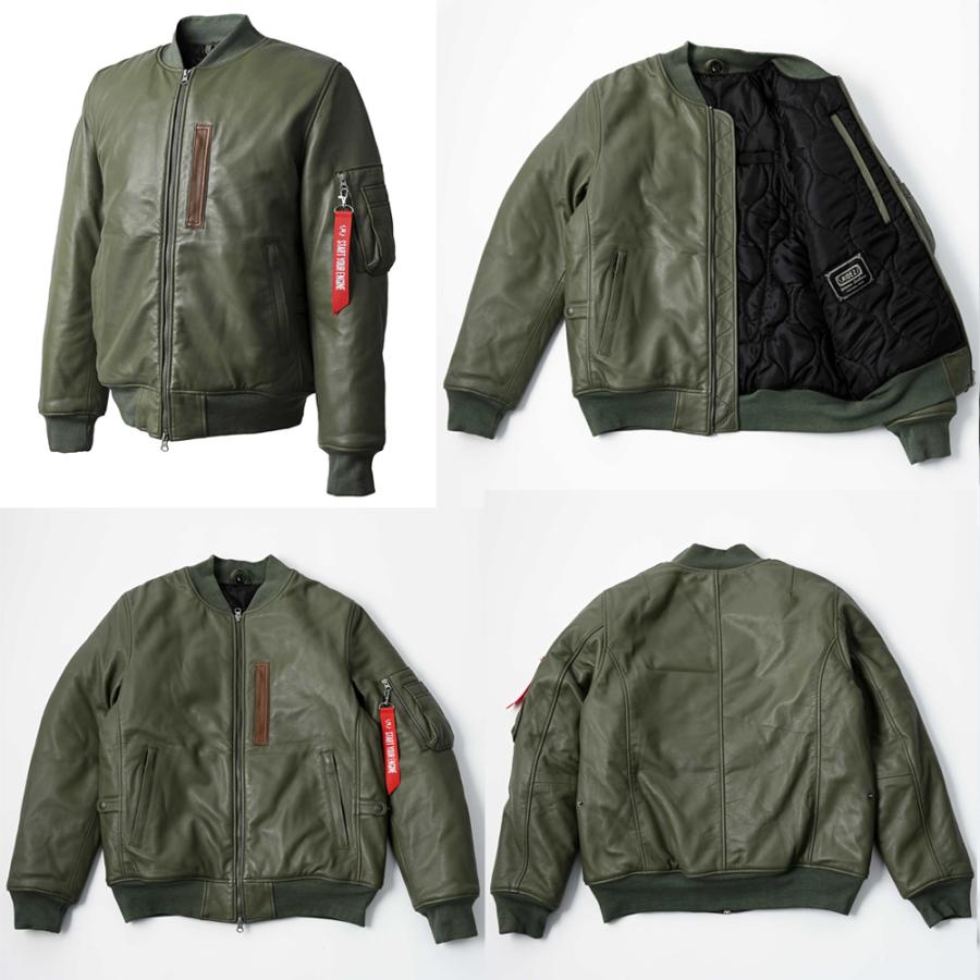 ライズ（RYZ） RIDEZ MOTO MA-1 JACKET バイク用 レザージャケット