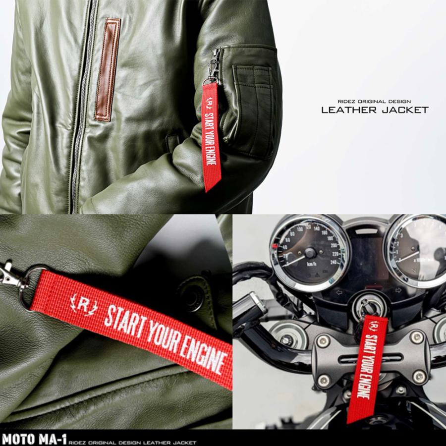 ライズ（RYZ） RIDEZ MOTO MA-1 JACKET バイク用 レザージャケット