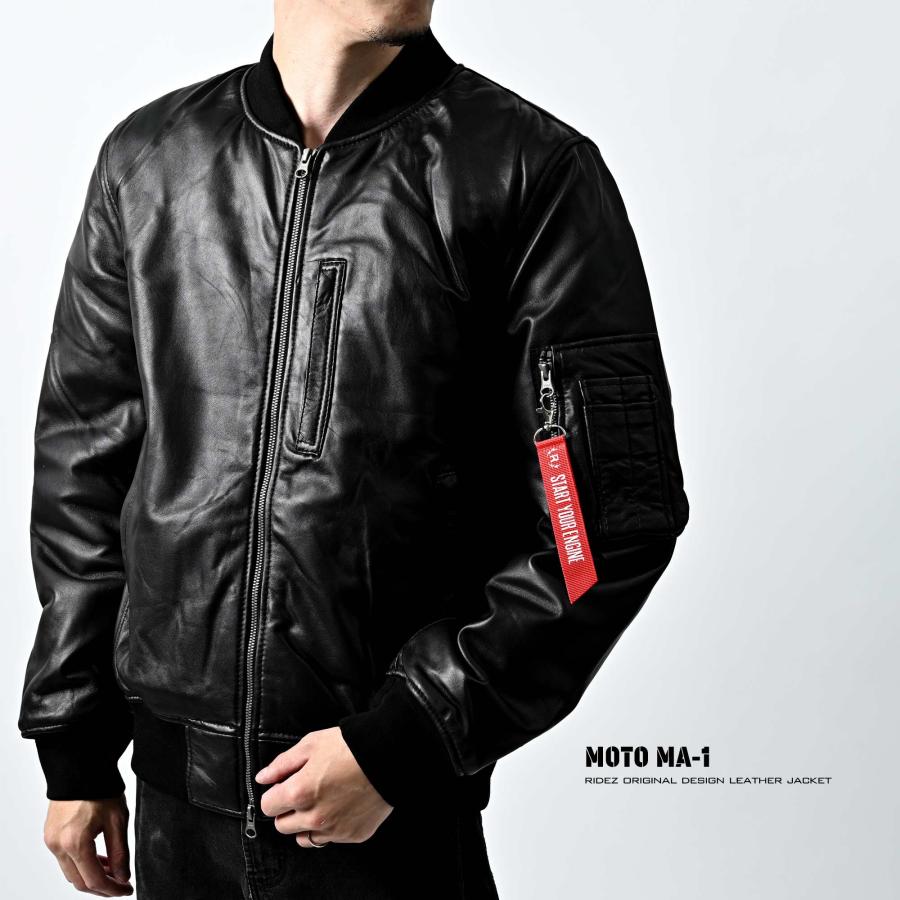 ライズ（RYZ） RIDEZ MOTO MA-1 JACKET バイク用 レザージャケット