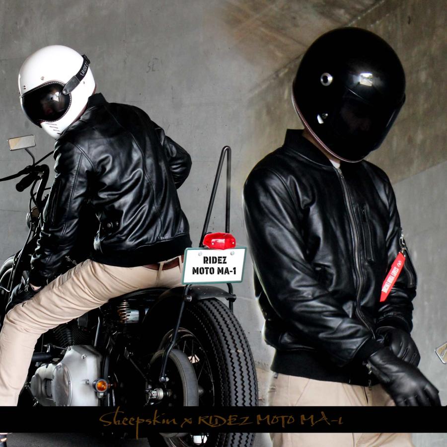 ライズ（RYZ） RIDEZ MOTO MA-1 JACKET バイク用 レザージャケット