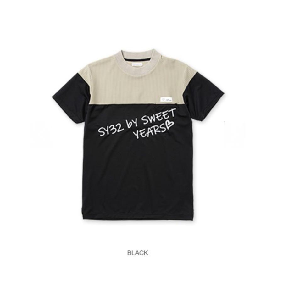 Sy32 By トレーナー Sweet Years ブランド ゴルフウェア Tシャツ 半袖 トレーナー メンズウエア モックシャツ