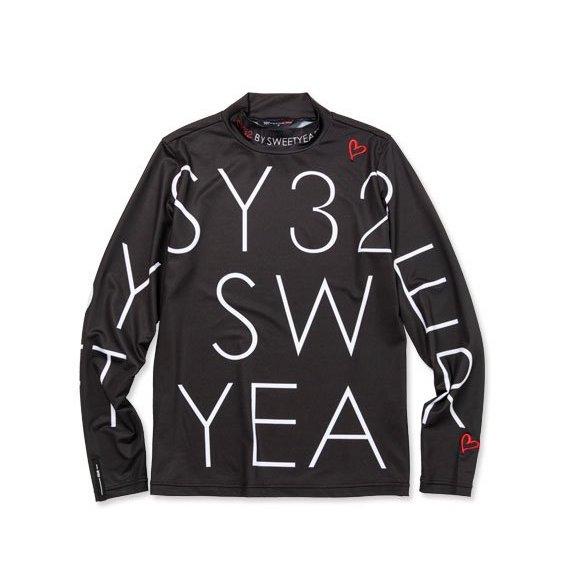 【SY32 SWEET YEARS】レディース モックネックシャツ S ブラック SY32 by SWEET YEARS モックシャツ ゴルフ レディース ブランド
