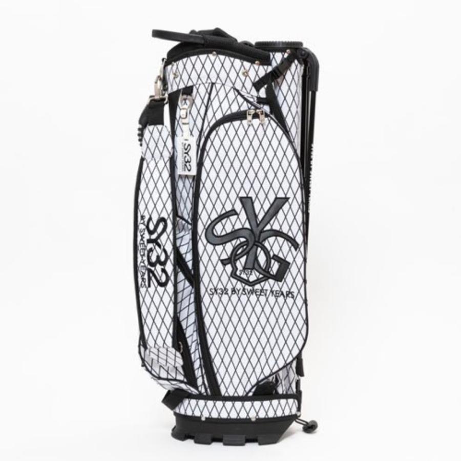 SY32 by SWEET YEARS ゴルフ スタンド キャディバッグ 白黒 JQ STAND CADDY BAG - 【公式】SY32 by SWEET YEARS GOLF ONLINE