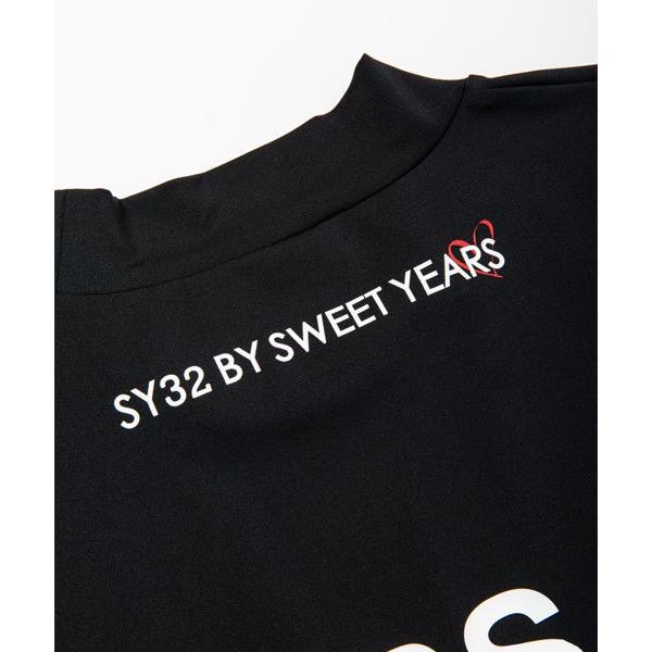 SY32 by SWEET YEARS Tシャツ レタードロゴ 半袖 ハイネック プルオーバー モックシャツ メンズ ブランド おしゃれ ゴルフ スポーツ SYG-23S38｜trues｜11