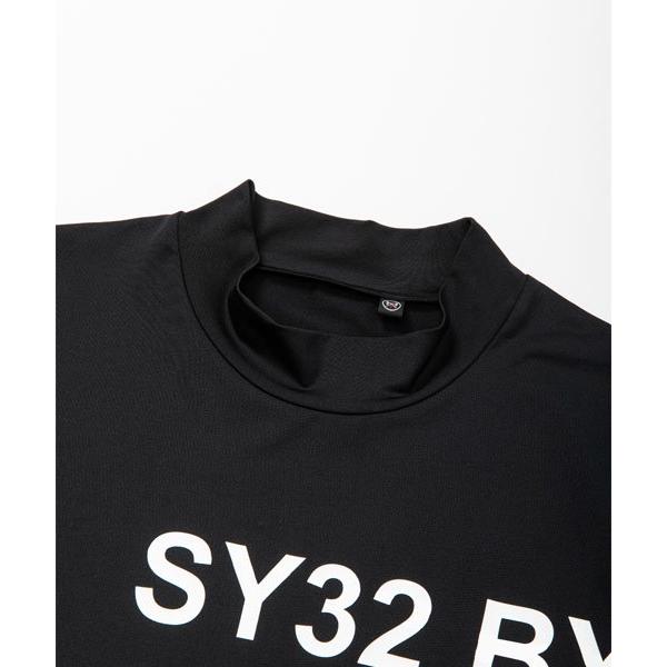 SY32 by SWEET YEARS Tシャツ レタードロゴ 半袖 ハイネック プルオーバー モックシャツ メンズ ブランド おしゃれ ゴルフ スポーツ SYG-23S38｜trues｜08