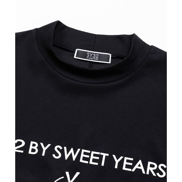 【SY32 SWEET YEARS】レディース モックネックシャツ M ブラック SY32 SWEET YEARS】レディース モックネックシャツ S ブラック