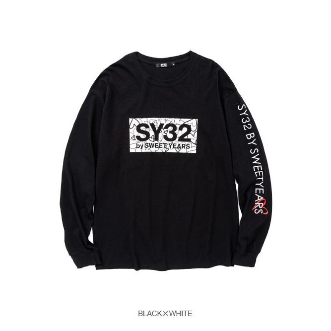 SY32 by SWEET YEARS Tシャツ 長袖 ブランド おしゃれ Heart Box TNS1732J SY32 by SWEET YEARS（エスワイサーティトゥバイスィートイヤーズ