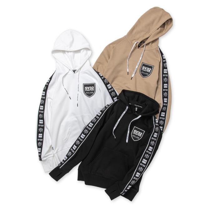 sy32 by sweetyears パーカー メンズ レディース おしゃれ ブランド スポーツ ジャージ ゴルフ TNS1747 tape SY32 by SWEET YEARS sy32 sweetyears パーカー メンズ レディース