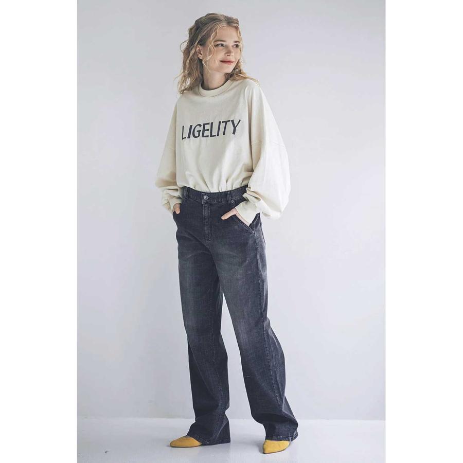 INDIMARK インディマーク ジーンズ レディース おしゃれ ブランド ワイド グレー W164-1 お取り寄せ INDIMARK（インディマーク） ジーンズ レディース おしゃれ ブランド