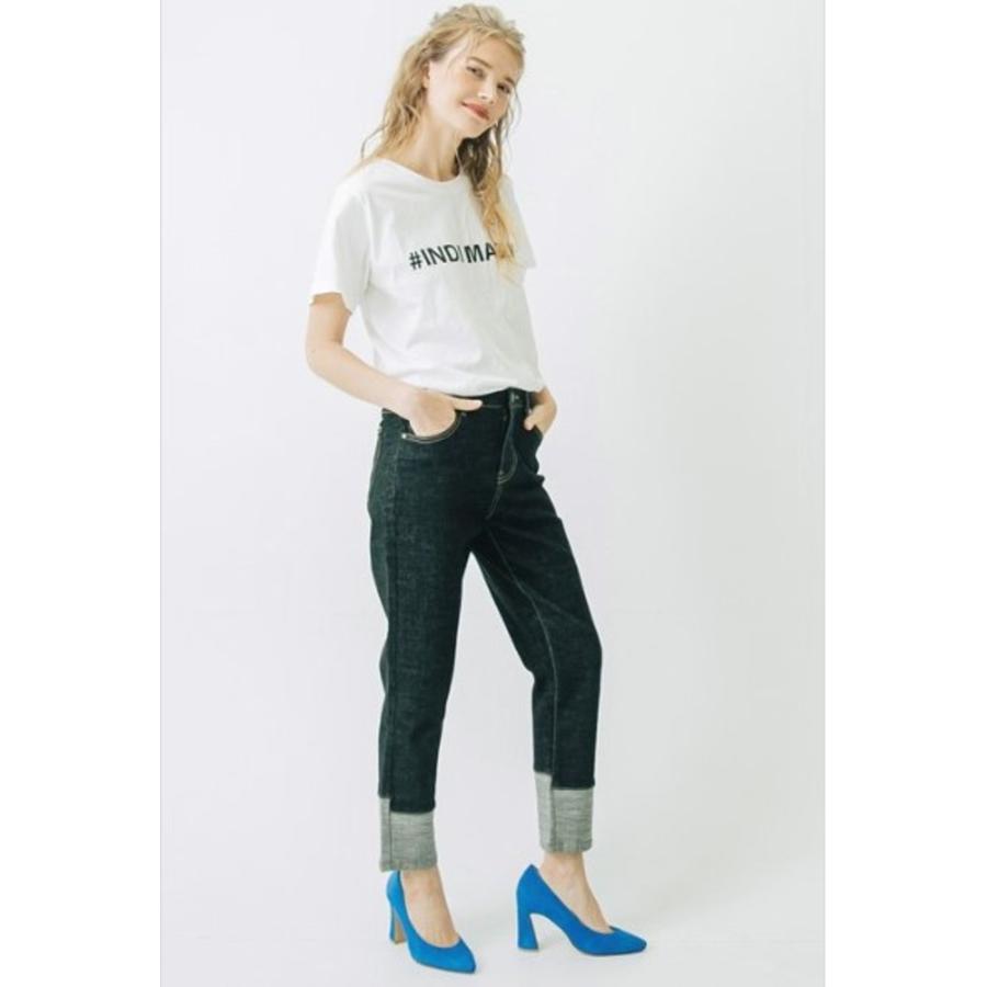 INDIMARK インディマーク ジーンズ デニム レディース パンツ おしゃれ ブランド WJ012 切り返し BLACK INDIMARK インディマーク ジーンズ デニム レディース パンツ おしゃれ