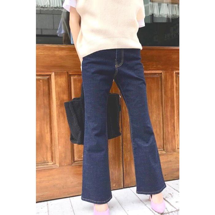 INDIMARK インディマーク ジーンズ デニム レディース パンツ おしゃれ ブランド フレア  WJ066 インディゴ INDIMARK インディマーク ジーンズ デニム レディース パンツ おしゃれ