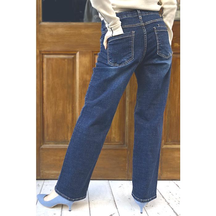INDIMARK インディマーク ジーンズ デニム パンツ レディース おしゃれ ブランド ストレートボーイズ デニム ベーシックブルー WJ076 INDIMARK（インディマーク） ジーンズ デニム パンツ レディース