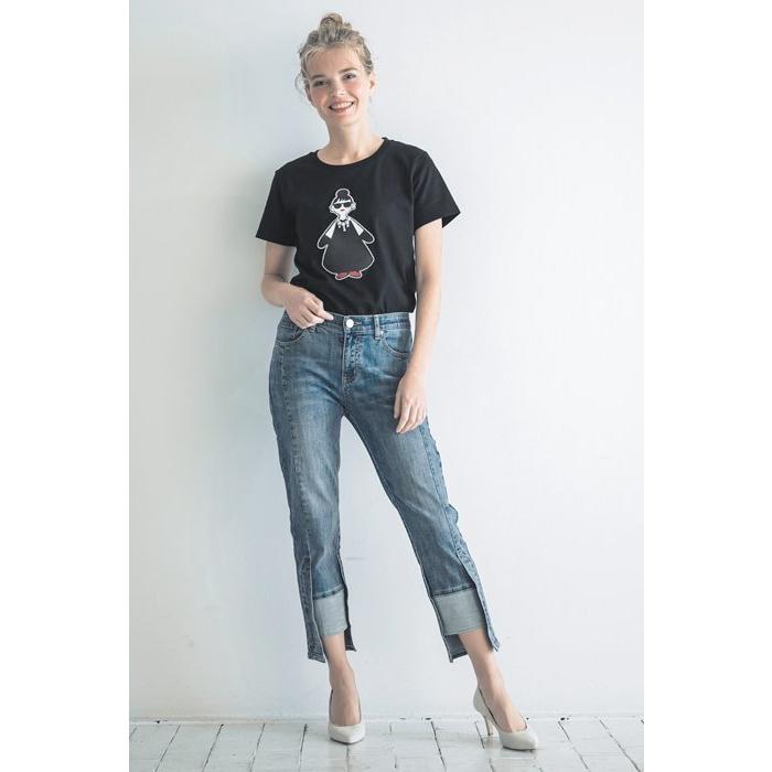 INDIMARK インディマーク ジーンズ デニム レディース パンツ おしゃれ ブランド サイドベンツ ブリーチ WJ086 INDIMARK（インディマーク） ジーンズ デニム レディース パンツ