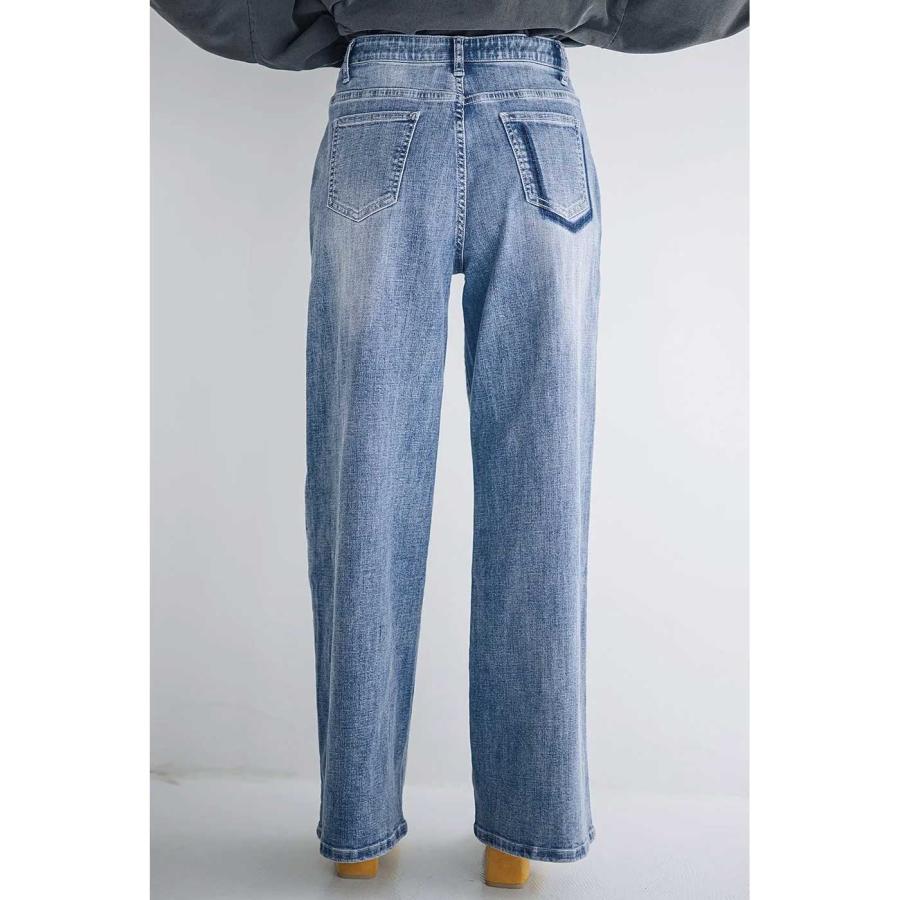 INDIMARK インディマーク デニムパンツ レディース おしゃれ ブランド ワイド ブリーチ WJ167　お取り寄せ INDIMARK（インディマーク） デニムパンツ レディース おしゃれ