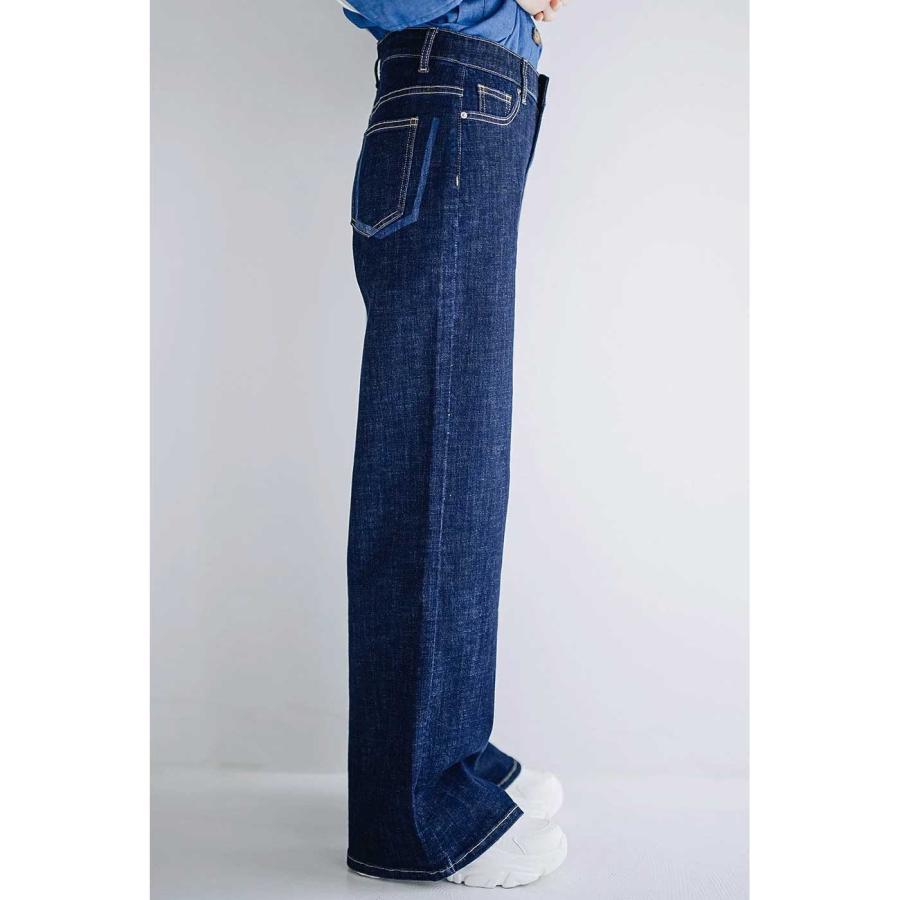 INDIMARK インディマーク デニムパンツ レディース おしゃれ ブランド ワイド インディゴ WJ168　お取り寄せ INDIMARK（インディマーク） デニムパンツ レディース おしゃれ