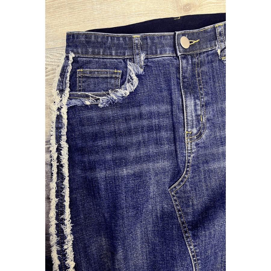 INDIMARK インディマーク スカート レディース おしゃれ ブランド フリンジ デニム WJ178 お取り寄せ INDIMARK（インディマーク） スカート レディース おしゃれ ブランド