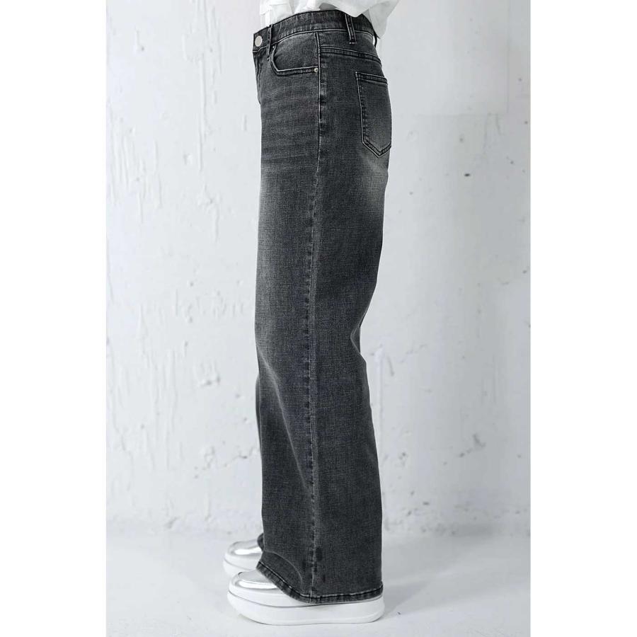 INDIMARK ワイドパンツ デニム ジーンズ レディース グレー おしゃれ ブランド かわいいWJ183【お取り寄せ】 INDIMARK（インディマーク） ワイドパンツ デニム ジーンズ レディース