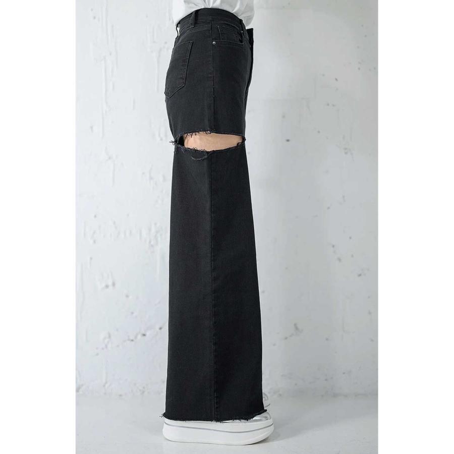 INDIMARK（インディマーク） ワイドパンツ レディース ブラック